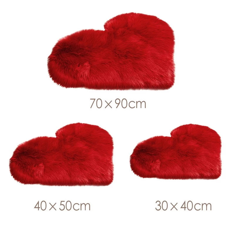 Coffee Equipment At Home - Furry Solid Color Heart Rug Bedroom