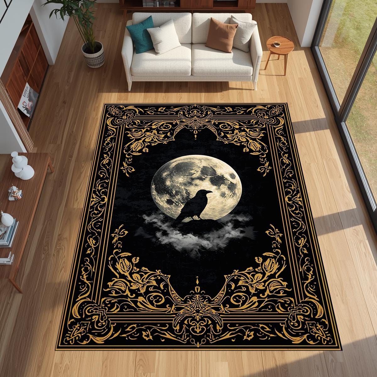 Gothic Golden Raven Full Moon  - Coffee Equipment At Home 评论和价格