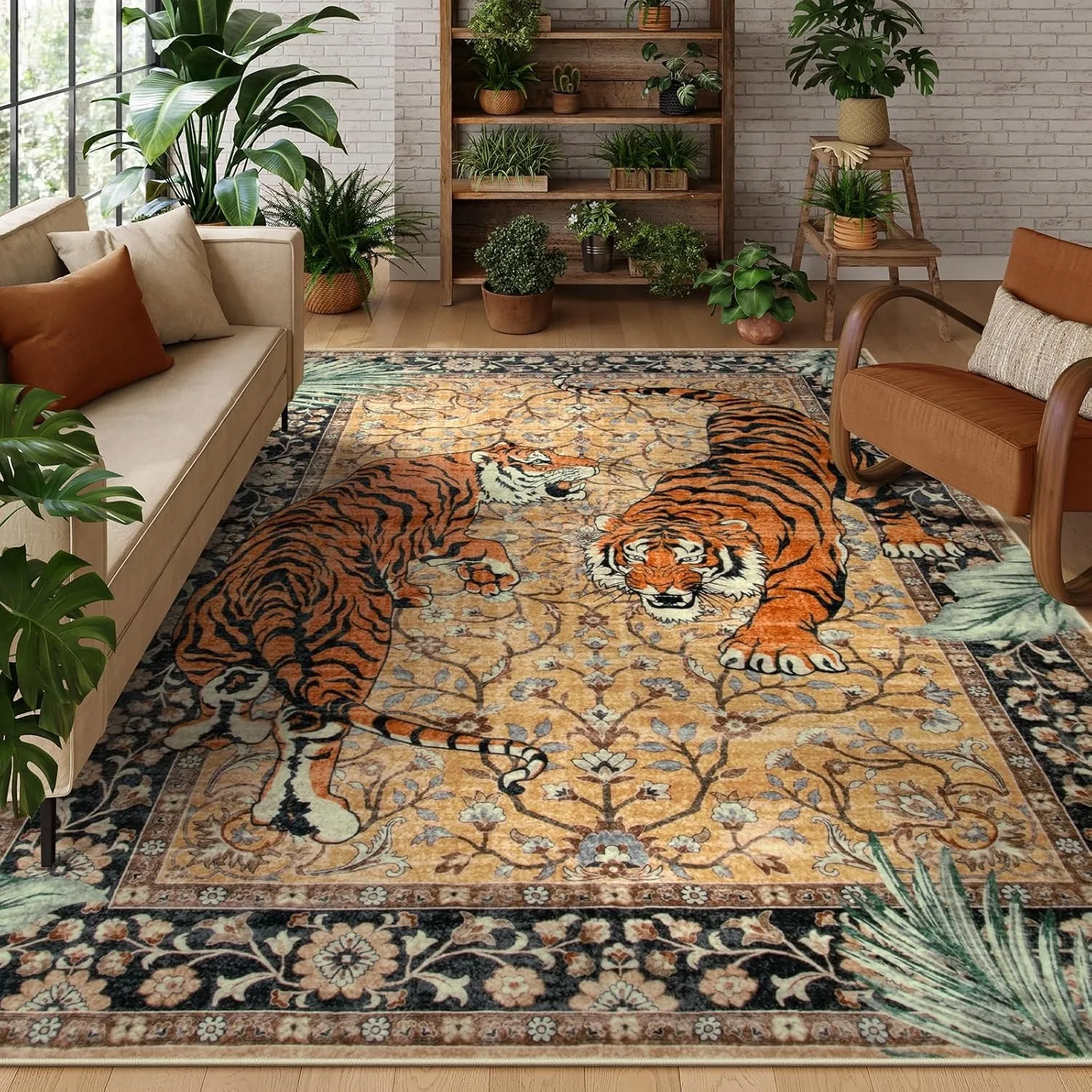 Jungle Tiger Rug for Living Ro - Coffee Equipment At Home 评论和价格